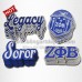 Custom Embroidered Patches Zeta Sorority Group Custom Order Available
